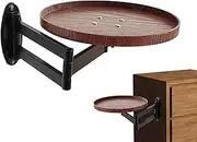 Wall Mount, Floating Desk for Wall, Folding Round Table, Retractable Floating Desk, Folding Wall Bracket for Living Room, Bedroom, Study