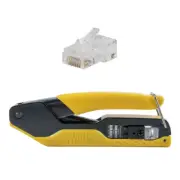Compact Pass-Thru Modular Crimper with CAT6 Data Plugs (20-Pack)