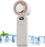 Small Portable Fan | Portable Mini Fan | 3600mAh Battery Handheld 100 Speed Adjustable Air Cooler Quiet 180 Degree Foldable with Led Display, Keep Cool for Hiking Outdoor Beach Home