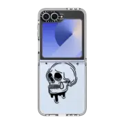 Galaxy Z Flip6 Clear Case Skeletons inside