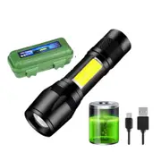 Retractable Pen Flashlight - USB Rechargeable, Waterproof & Portable