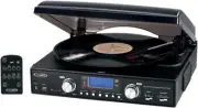 JENSEN JTA-460 3-Speed Stereo Turntable with MP3 Encoding System