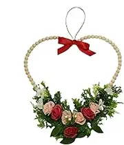 Valentine's Wreaths, Floral Heart Design, Home Decoration Props, Valentine Wreath, Floral Heart Wreath for Wall, Fireplace, and Bedroom Valentine’s Day Decoration, Home Decoration