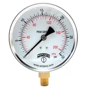 Winters 4 inch Dial Size, Multi-Function Economy Utility Dry Pressure Gauge, ...