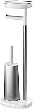 Joseph Joseph EasyStore Plus Standing Toilet Paper Holder with Flex Steel Toilet Brush