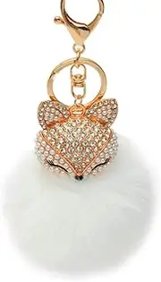 [LIFKOME] Bulk Key Rings Car Key Accessories Cat Keychain Wallet Key Holder Kids Keychains Fuzzy Keychains Backpack for Women Keychain Pom Poms Keychain White Child Handbag Bags