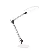 Lavish Home Desk Lamp 17-in Swing Arm Architect LED W/ Ring Light Metal Silver