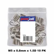 Powercoil 3520-5.00X1.5DP - Thread Inserts M5 x 0.8mm x 1.5D 10 Pack