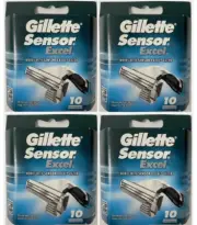Gillette Sensor Excel Razor Blades - 40 Cartridges New