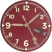 [WUYONGSI] 1pc 29mm Black/Red Frosted Particles Arabic Numerals Watch Dial Green Luminous Fit NH36A 3/3.8 O'clock Automatic Movement(Frosted Red Set)