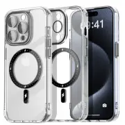 For iPhone 15 Pro Max Case Magsafe Shockproof Cover with Camera Lens Protector