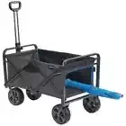 Heavy Duty Folding Wagon Beach Cart Outdoor Camping Utility Trolley With Brakes