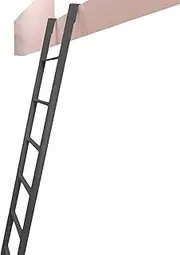 Bunk Bed Ladder Only, 59/63/ 65 "/ 67 Inch Tall Climbing Ladder for Adults Little Ones, Rv Camper Trailer Loft Bunk Step Ladder with Replacement Hooks,Black-1.7m/67 inch