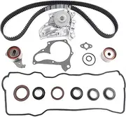Timing Belt Kit with Water Pump Compatible with 1987-2001 Toyota Camry Celica RAV4 MR2 Solara 2.0L 2.2L DOHC 16V Engine, Replaces TBK138 TS26199