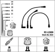 NGK Ignition Cable Kit Black For FIAT Regata Uno LANCIA Delta I Prisma 83-90