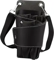 DEARMAMY Leather Hairdressing Scissor Crossbody Bag Stylish Scissor Pouch for Hair Stylists Versatile Salon Tool Carrier Compact Durable for Outdoor Work Convenient Waist Shoulder
