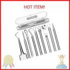 5PCS Blackhead Remover Comedone Extractor, Curved Blackhead Tweezers Kit, Profes