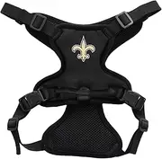 Littlearth Unisex-Adult NFL New Orleans Saints Front Clip Pet Harness, Team Color, Medium