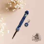 Handmade Polymer Clay Faith Can Move Mountains Christian Crochet Hook Ergonomic