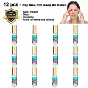 12Pc Poy Sian Pim Sian Pim Saen Balm Oil Inhaler Roller | Mentol Herbal Aroma