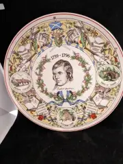 Wedgwood of Etruria & Barlaston Robert Burns Head Rack Plate 1980