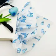 40 Sheets, 20" X 26", Pearlescent Blue Butterfly Pattern Tissue Paper for Gift B