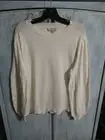 Harlow & Rose Puff Sleeve Cream Top Boho Peasant Nwt Large