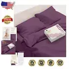 Luxury 800 Thread Count Egyptian Cotton California King Bed Sheets - Plum 4pc