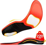220+Lbs Plantar Fasciitis High Arch Support Insoles Men Women - Orthotic Shoe In