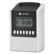 Lathem Time 700E Calculating Time Clock, White