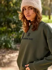 Running Bare Crew Neck Sweat. Warm Winter Jumper & Sweatshirt