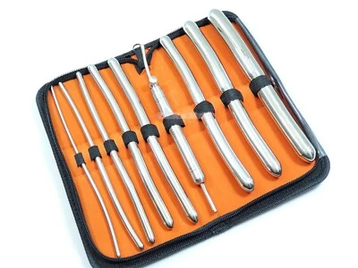 9 EA Hegar Sounds Dilator Uterine Urethral Diagnostic Gynaecology Surgical Set