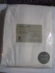 2 West Elm cotton canvas Curtains drapes panels 48 108 white New