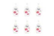 6x Dove 800ml Body Wash Moisturising Bath Soap Go Fresh Raspberry & Lime Scent