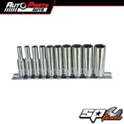 SP Tools 1/4"Dr Deep Socket Rail Set - 12pt Metric - 10pc | SP20142