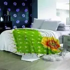 Love Green Cactus Prick Hand 3D Warm Plush Fleece Blanket Picnic Sofa Couch