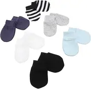 [WOFASHPURET] 6 Pairs Anti Scratch Unisex Newborn Mitts Mittens Anti-scratch Mittens Supple Anti-scratch Hand Protector