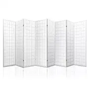 Room Divider Screen Wood Timber Dividers Fold Stand Wide White 8 Panel