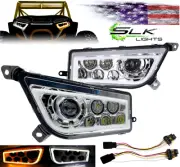 Polaris RZR LED Headlight Halo Switchback XP 1000, 900, General (Chrome SB)