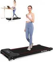 Hartwares Walking Pad Under Desk Treadmill for Home 2 in 1 Portable Small Treadmill with Remote Control, 2.5HP Brushless Motorized Running Jogging Machine, 265 Lbs Capacity Compact Design