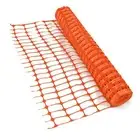 4'x100' Orange Plastic Mesh Fencing Roll - Temporary, Reusable Netting for