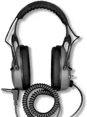 DetectorPro Original Gray Ghost Headphones Metal Detectors with 1/4" Angle Plug