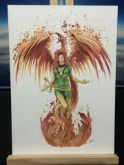 Phoenix Tim Grayson Original Comic Art Jean Grey Famke Jansen X-men