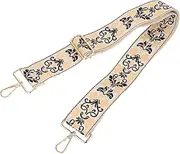 Tofficu Replacement Bag Strap Ethnic Style Wide Shoulder Belt DIY Bag Supplies Meticulous Craftsmanship