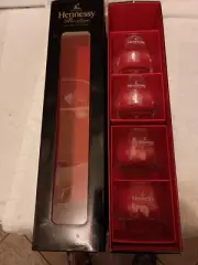 4 Vintage Hennessy Cognac Sniffer Glasses With Bubble Base New
