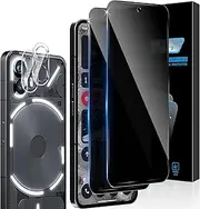 Aerku Privacy Screen Protector for Nothing Phone 2, Tempered Glass, Pack of 2 with 2 Camera Protection, 9H Hardness Anti-Spy Film Privacy Protective Glass