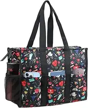 [ABAMERICA] Nurse Bags for Work Nursing Bag Large Utility Tote for Women Zip Top Waterproof Organizing Clinical Bag for Nursing Students, D01, Medium