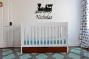 Train & Personalized Name Nursery Decor Wall Sticker Vinyl Wall Art