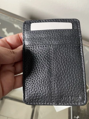 Cole Haan Mens Leather Pocket Front Wallet