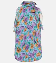 [Veronica Beard] Veronica Beard Dali floral silk top AU 4 multicoloured